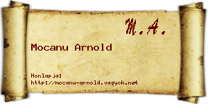Mocanu Arnold névjegykártya